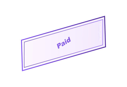 3d trapezoidal shape with paid text