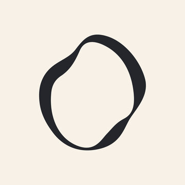 Contemporary minimalist silhouette vector logo