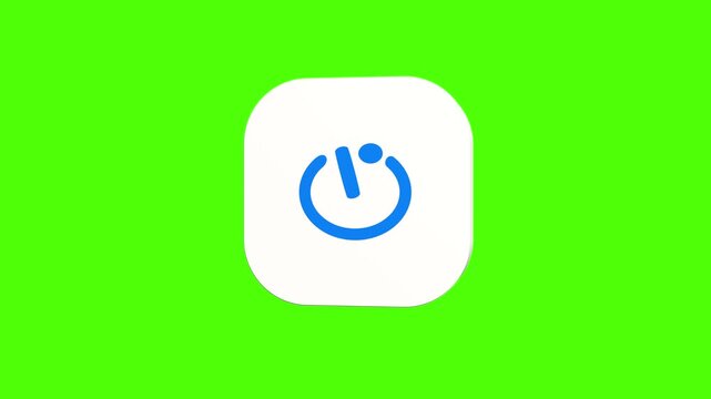 3D animated camera self-timer icon on a white rounded card with a green screen background. Smooth loop motion, perfect for UI, photo delay, and video editing elements.