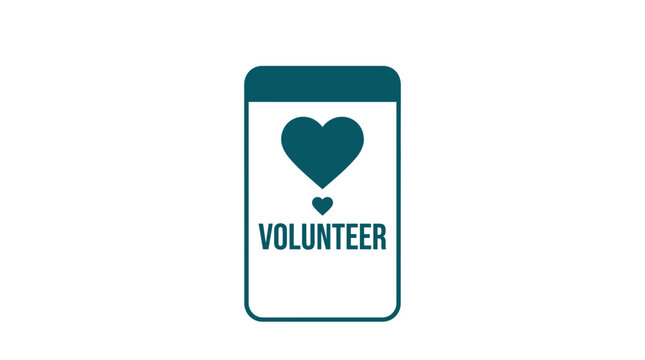 International Day of Charity volunteer heart badge flat vector illustration