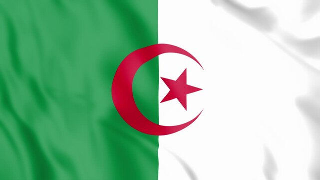 Algeria Flag Loop animation