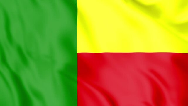 Benin Flag Loop animation
