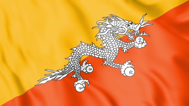 Bhutan Flag Loop animation