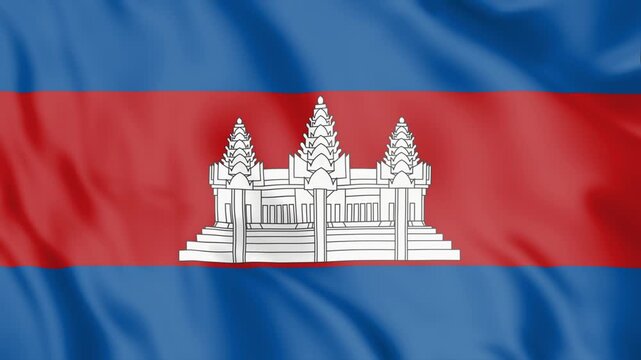 Cambodia Flag Loop animation