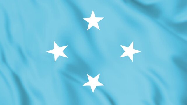 Federated States Micronesia Flag Loop animation