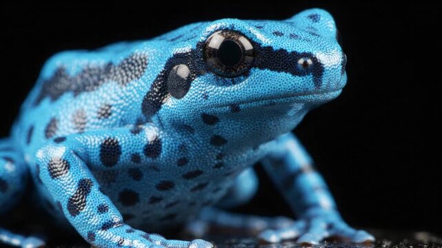 Macro Blue Poison Dart Frog Close-up