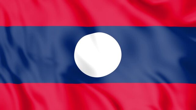 Laos Flag Loop animation