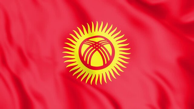 Kyrgyzstan Flag Loop animation
