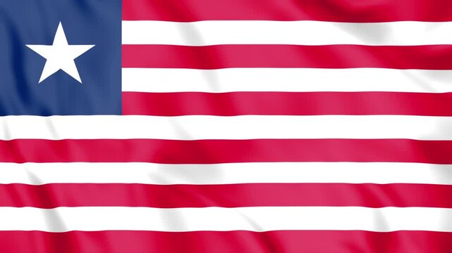 Liberia Flag Loop animation