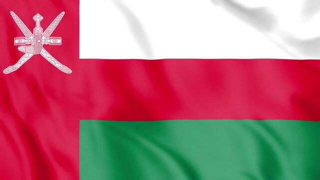 Oman Flag Loop animation