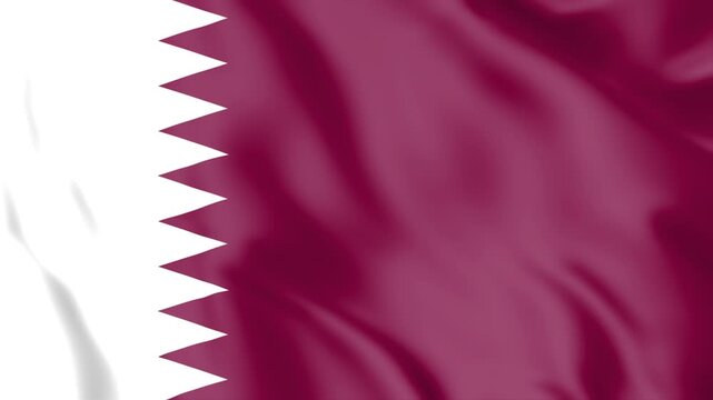 Qatar Flag Loop animation