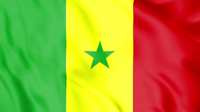 Senegal Flag Loop animation