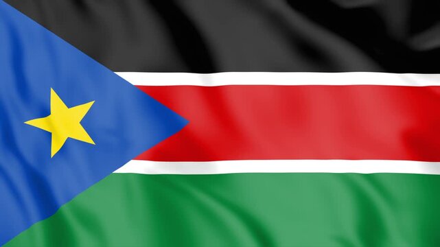 South Sudan Flag Loop animation