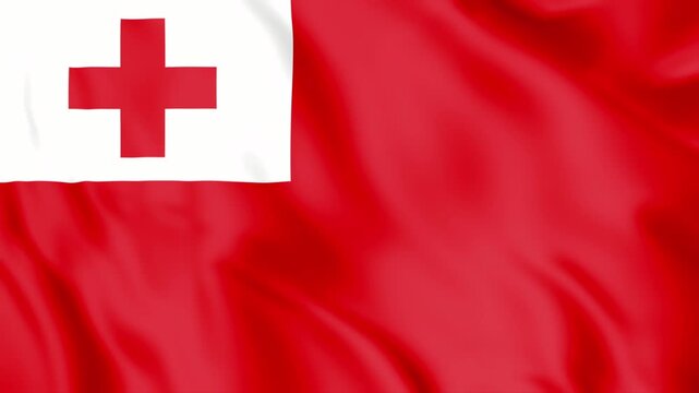 Tonga Flag Loop animation