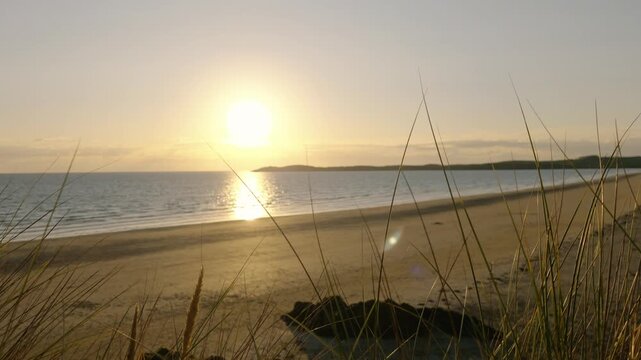 Sunset over the Sea at Llanddwyn Beach, Wales