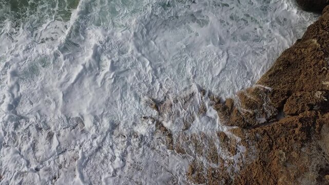 Winter Storm Waves at Is Arutas on the Sardinian Coast