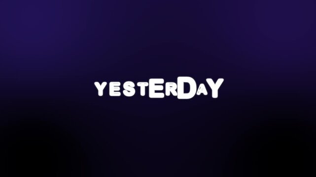  Yesterday title reveal with glowing digital background.