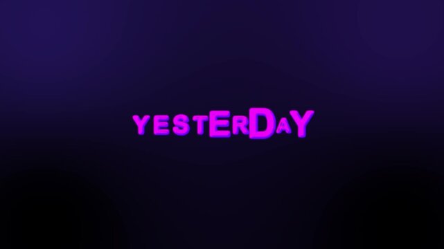  Yesterday title reveal with glowing digital background.