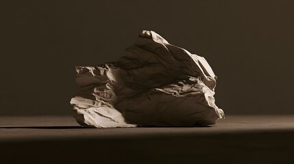 Fototapeta premium Crumpled matte paper in monochrome