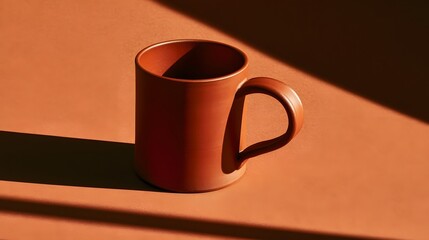 Fototapeta premium Minimalist Terracotta Cup