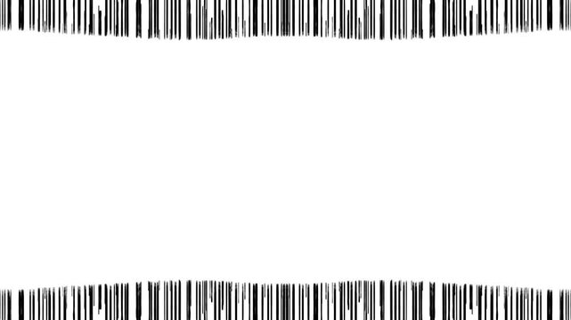 abstract black border on white background choppy animation video