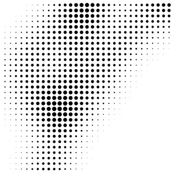 Abstract halftone pattern with varying dot sizes for modern graphic design backgrounds
