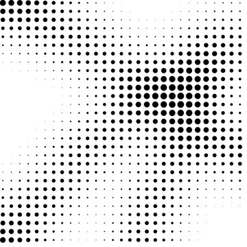 Black halftone dot pattern texture for modern graphic design and printing backgrounds