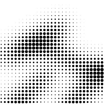 Black halftone dot pattern texture for modern graphic design and printing backgrounds