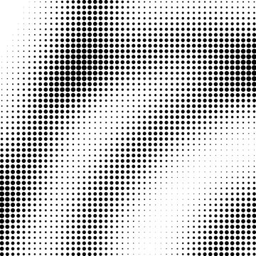 Abstract halftone pattern with black dots on white background for graphic design