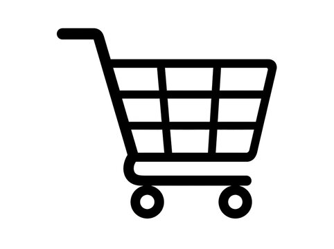 Shopping cart icon isolated on transparent background