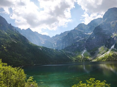 lake and mountains, beautiful nature, mountain landscape, hiking, trekking, travel, tourism, scenic view, crystal clear water, breathtaking landscape, nature photography, outdoor 