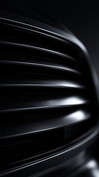 Sleek Modern Automotive Car Grille Detail in Dark Studio