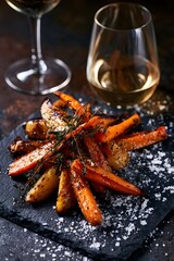 Fototapeta premium Braised Root Vegetables
