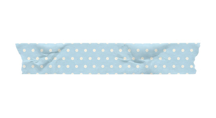 Light blue polka dot paper masking tape on transparent background © popploy03