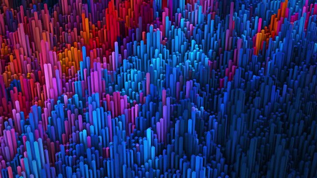 Colorful abstract 3D cubes background with vibrant blue pink and red 1