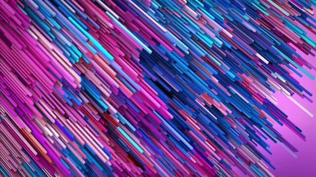 Colorful abstract 3D cubes background with vibrant blue pink and red 4