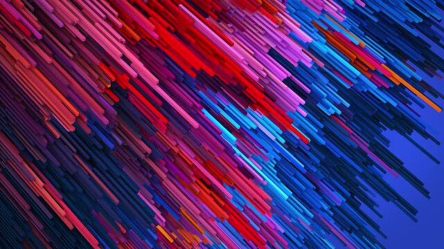 Colorful abstract 3D cubes background with vibrant blue pink and red 3