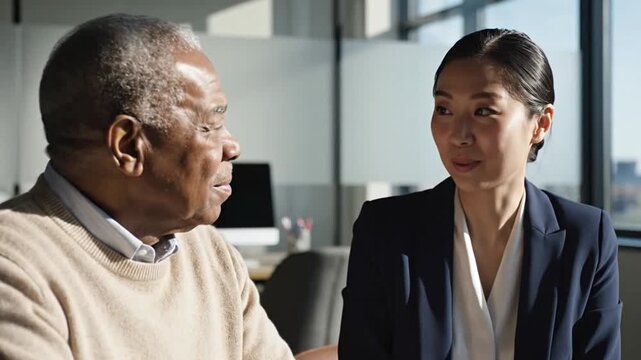 Diverse Colleagues Collaborate In Modern Office Environment