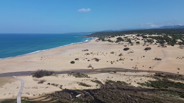 Wild Sand Dunes of Piscinas Along the Mediterranean Coast of Sardinia