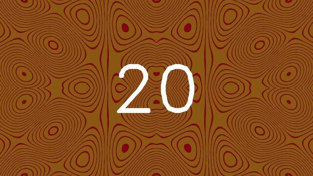 Abstract geometric pattern with number twenty on textured background