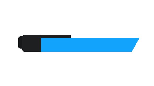 Modern Blue Lower Third Graphic Element with Professional Design, Clean Lines and Clear Space for Text, Titles and Information, Versatile Overlay Suitable for News, Reports and Broadcast Use