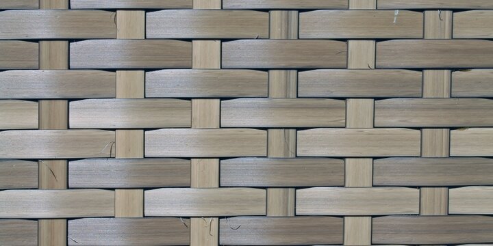 Woven wicker texture, natural beige rattan background, seamless pattern