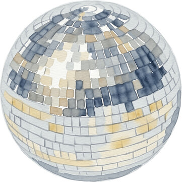 disco ball isolated on white