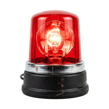 Red Rotating Emergency Warning Beacon Light Unit.