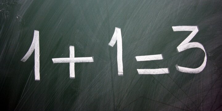 Mathematical equation, handwritten numbers, educational concept