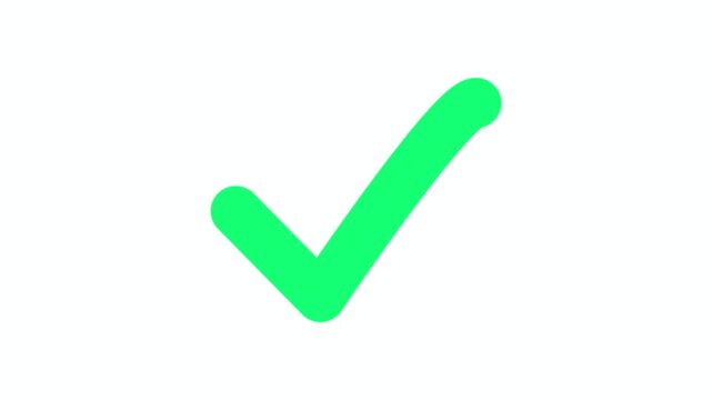 Bundle Checkmark symbol rendered in a vibrant green color serves as a universal sign for approval and task completion. PNG file. Alpha channel for easy background replacement.