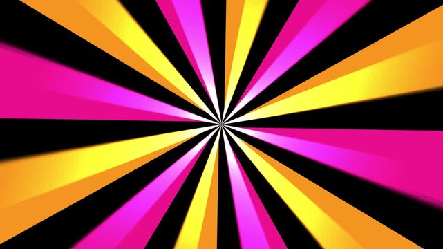 Colorful Neon Radial Burst Light Rays Background Animation