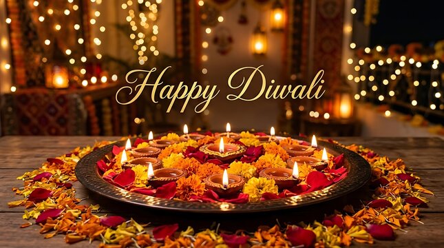 A beautiful and vibrant diwali celebration filled with lights colors and the spirit of togetherness
