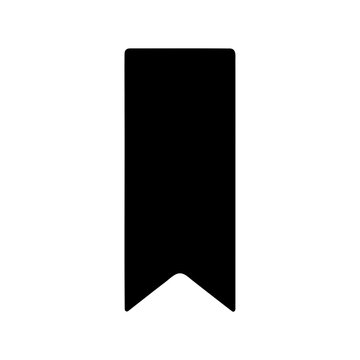 Black modern ribbon corner badge icon - Clean black ribbon corner badge icon with a sharp, minimalist design for modern use in branding or digital media.