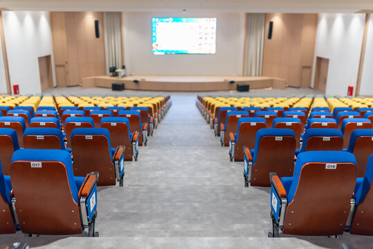 Modern Conference Conference Room with Large Screen